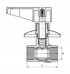 DIAMOND Kuglasti ventil 3/4" za ugradnju u zid
